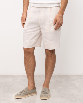 Slowear Beige linen shorts 1T01027016A