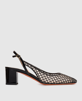 Santoni Black slingbacks WDNC72201HA2NGHA