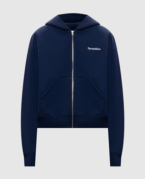 Sporty & Rich Blue insulated sports jacket with logo embroidery ST10284300BL106w
