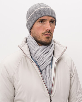 Brunello Cucinelli Gray cashmere scarf M2240819