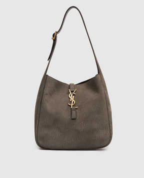 Saint Laurent Grey LE 5À7 nubuck bag 850533AAEEL