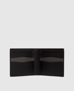 Serapian Black leather wallet with logo SRSTSMSL736711AB06