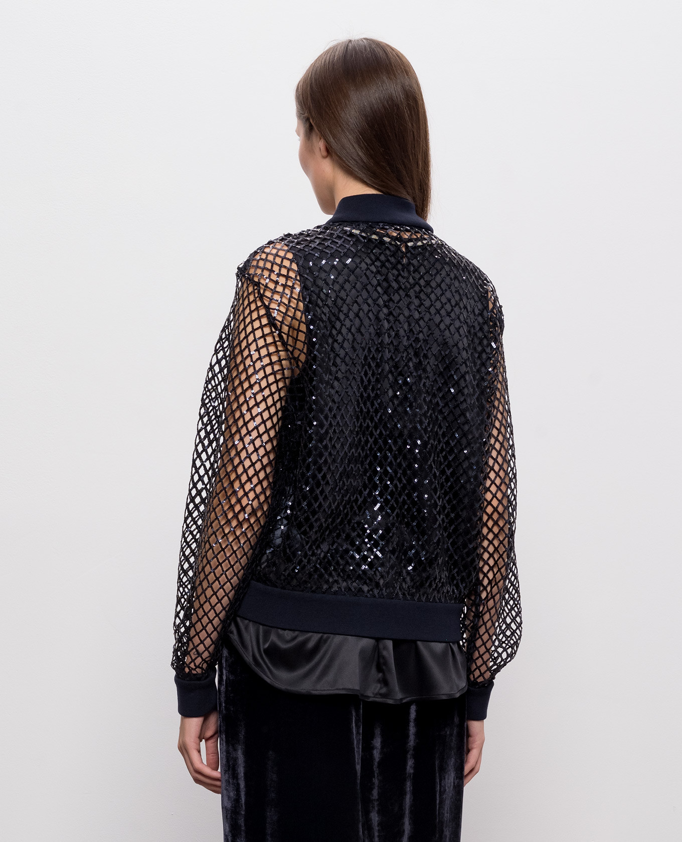 Blue openwork sequin cardigan Peserico 3