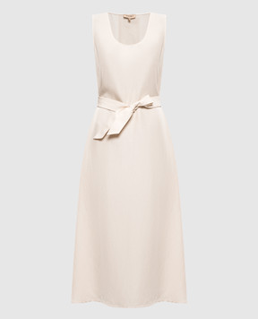 Woolrich Ivory linen midi dress CFWWDR2020FRUT3043