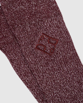 Peserico Burgundy socks with lurex A41072C0RCC886
