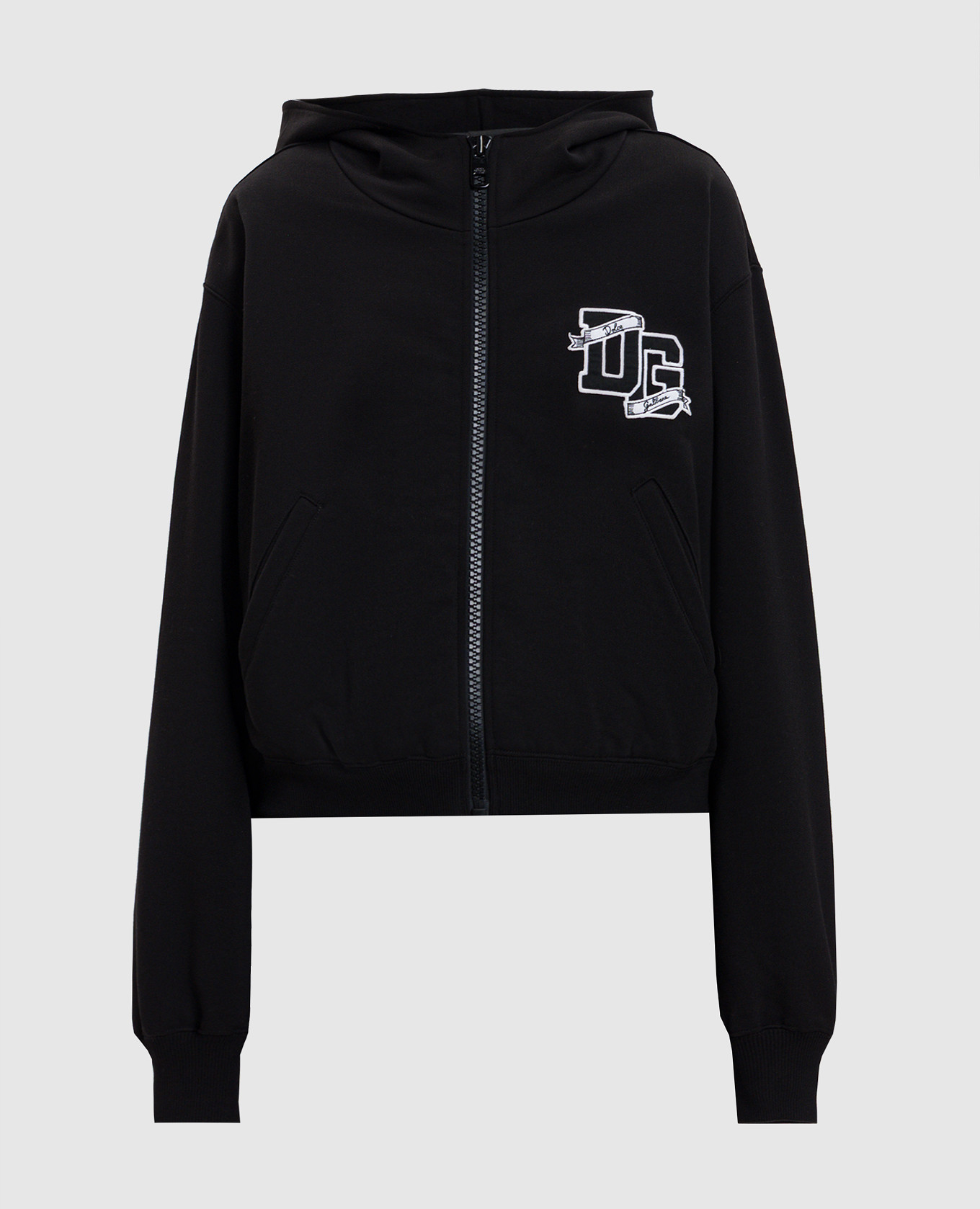 Schwarze Sportjacke mit Monogramm