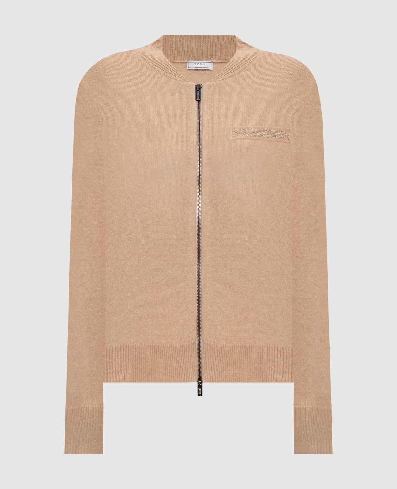 

Beige cardigan made of wool, silk and cashmere Peserico