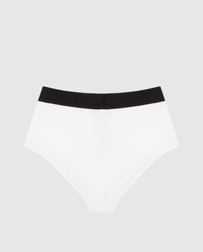 Tom Ford White high-rise panties with logo pattern KNJ008JEX011