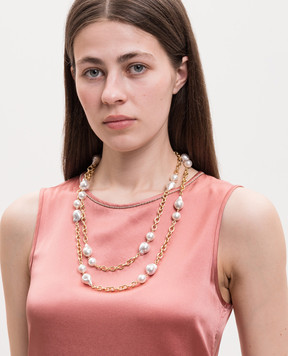 Dolman Bijoux Golden chain with beads 75173