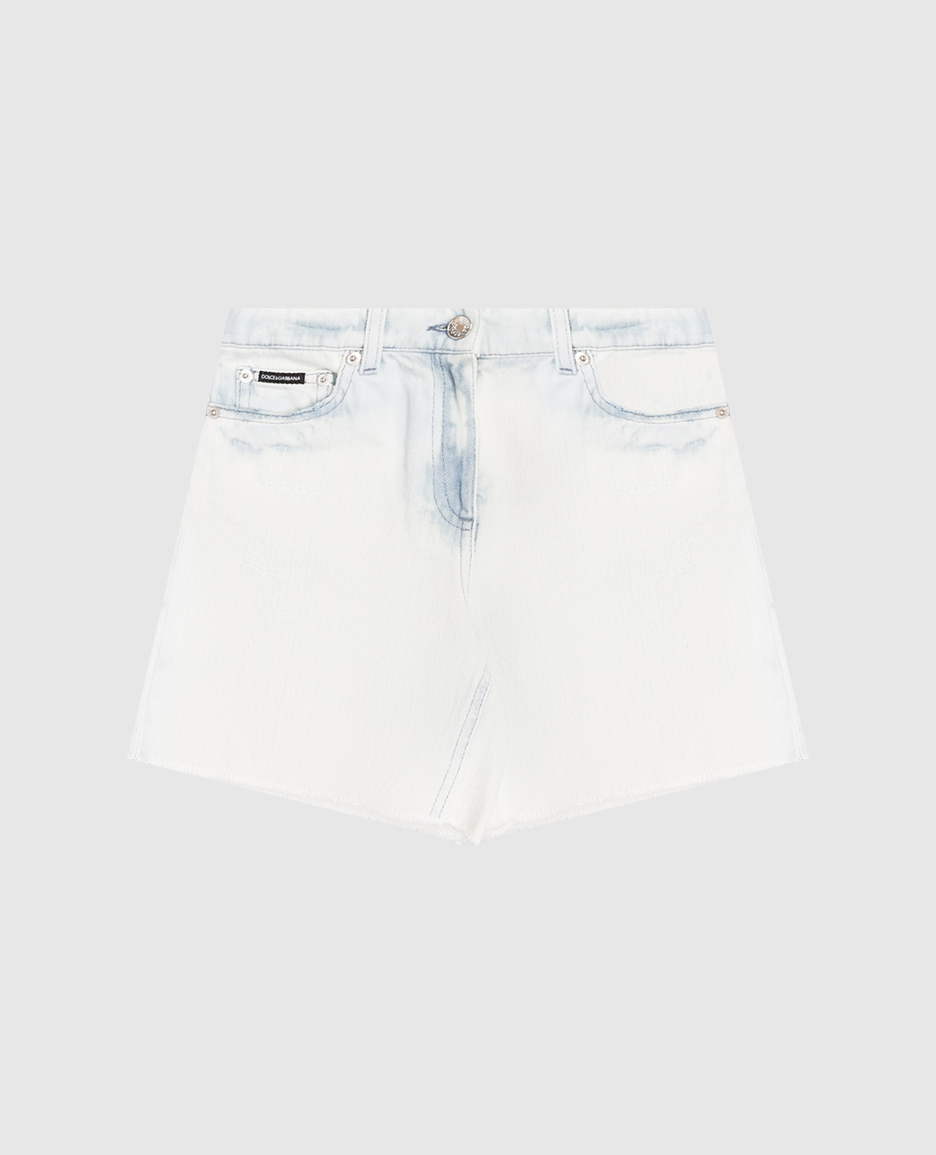 

Children's blue denim shorts with logo patch Dolce&Gabbana, Light blue
