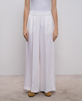 Peserico White linen pants A0405201920