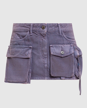 The Attico Fay purple denim mini skirt 260WCR00136CCC130OD