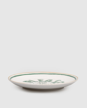Bitossi Home White porcelain bread plate No Dancing On The Tables LGP00005