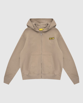 Off-White Children's brown sports jacket with logo patch 44BBE001S26F003