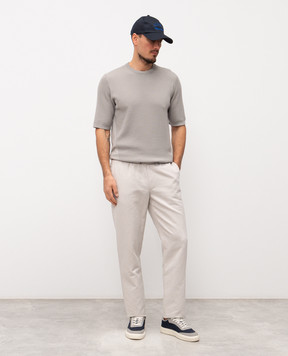 Sease White linen pants PT036TN514