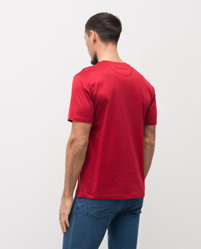 Stefano Ricci Red T-shirt with embroidered logo MNH6104960TE0001