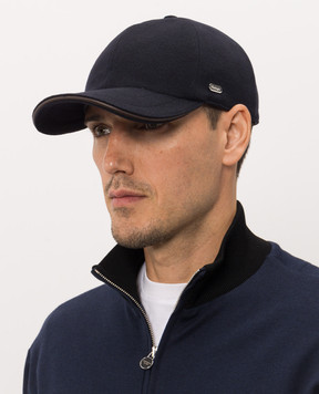 Castangia dal 1850 Blue cashmere cap BH02