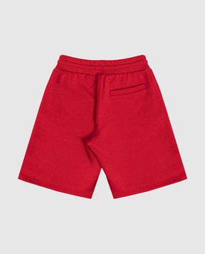 Dolce&Gabbana Children's red shorts with contrasting logo L4JQXPG7P4X814