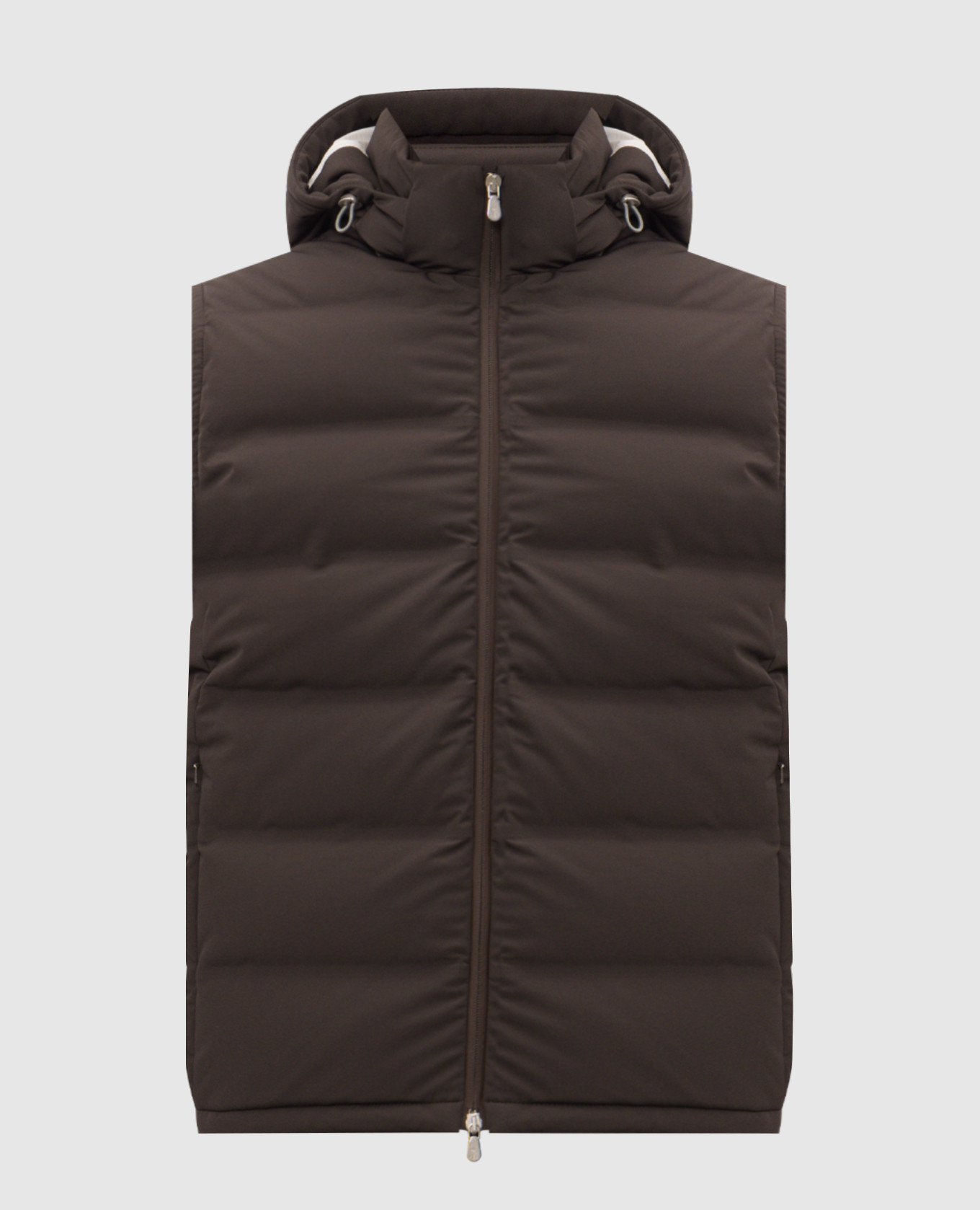 Brown down vest