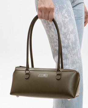 Maison Margiela MM6 Khaki Bauletto leather bag SB6ZH0040P9061