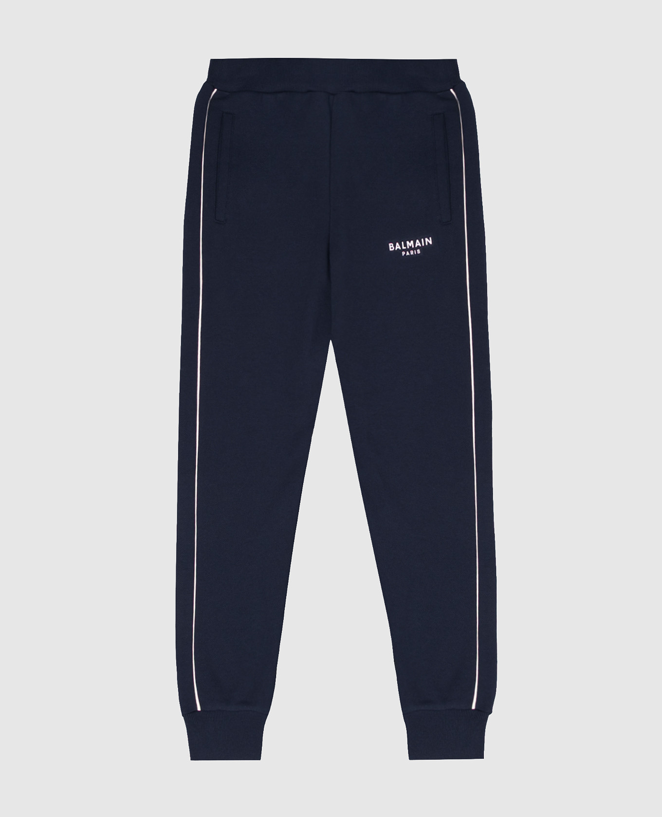 Kids' blue joggers with textured logo Balmain