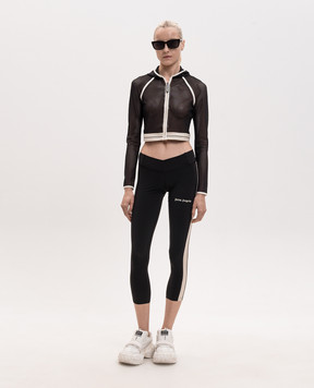 Palm Angels Black mesh sports jacket PWAD07ES26FAB001