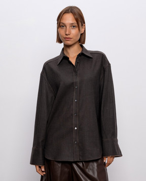 Brunello Cucinelli Brown wool shirt MP550M1M06