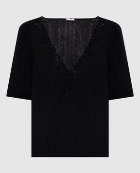 Balmain Black top with lace TO0000000013