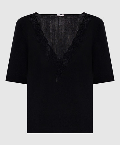 Black top with lace