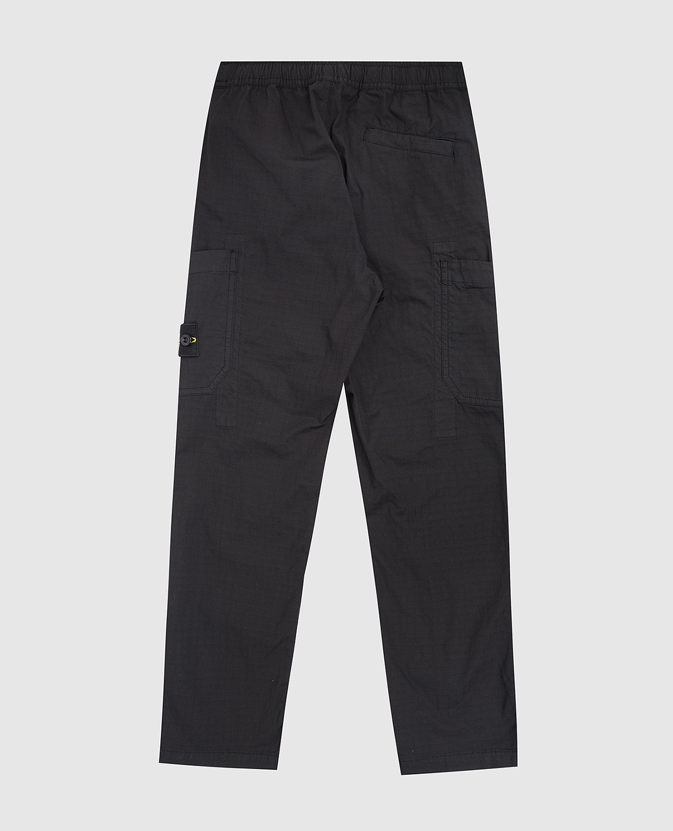 

Kids' black cargo pants with logo patch Stone Island