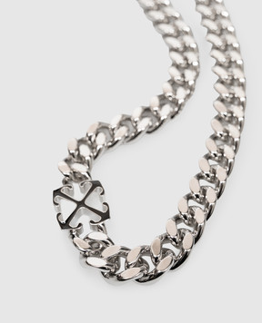 Off-White Silver chain with emblem OMOB156C99MET001