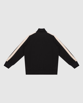 Palm Angels Children's black sports jacket with logo print PBBD002S26FAB001