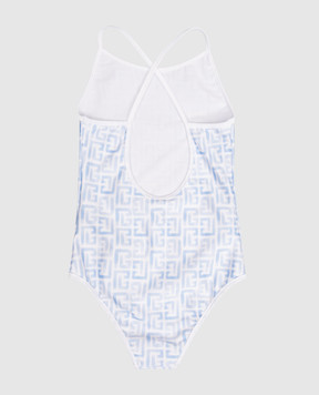 Balmain Children's swimsuit with branded print BYCA39Z3779610