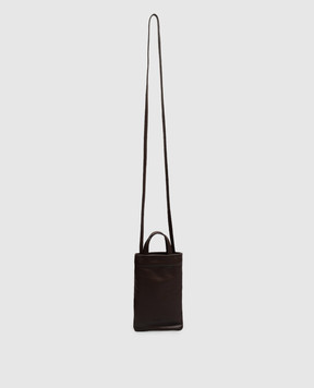 Marsell Brown leather phone case Sportina MA018P010