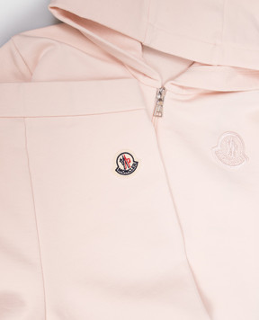 Moncler ENFANT Children's pink suit with logo patch L29518M0000889B9Y