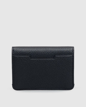 Stefano Ricci Blue leather cardholder with metal logo PP459MG9PMRSN