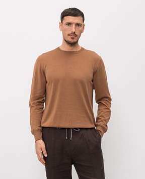 Cashmere&Whiskey Brown sweater with silk MU8122318517R