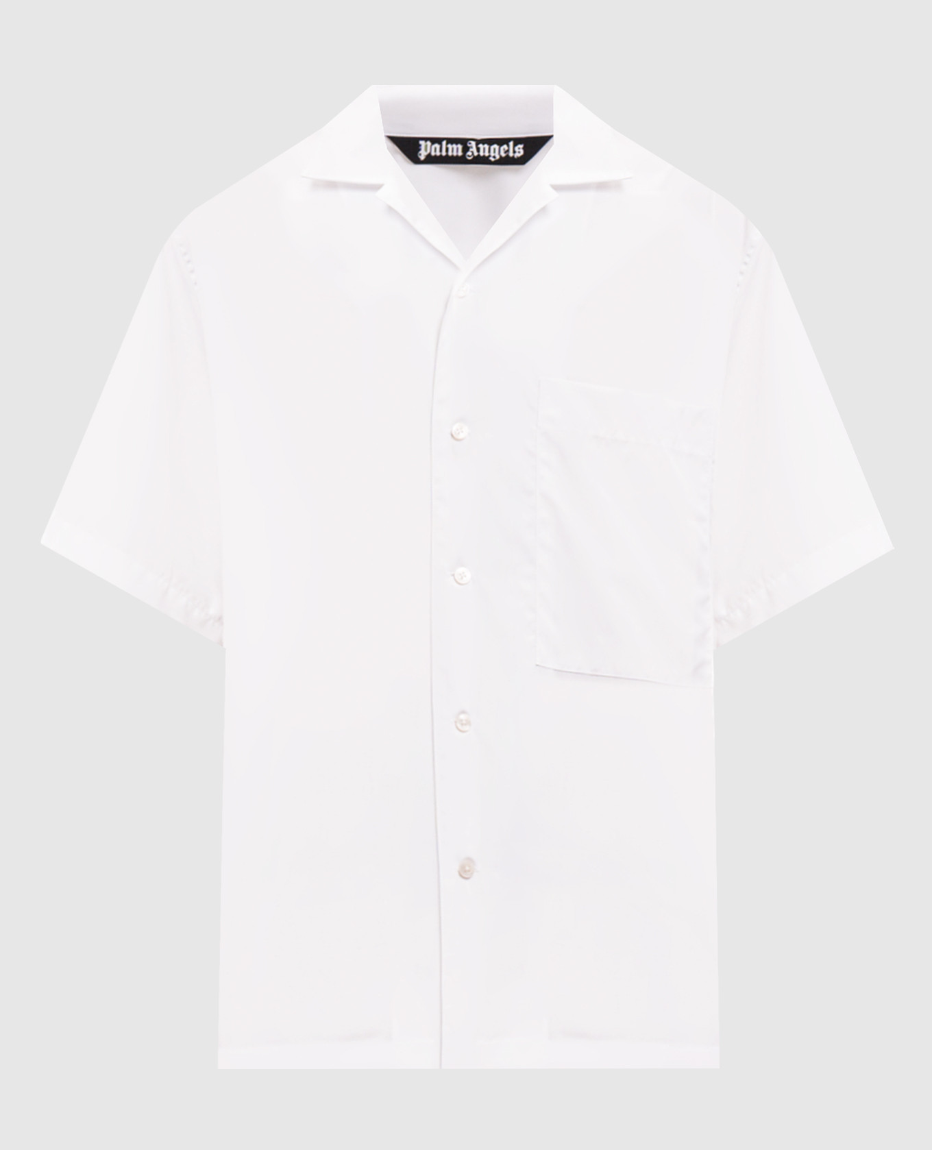 White short-sleeved shirt with logo print Palm Angels