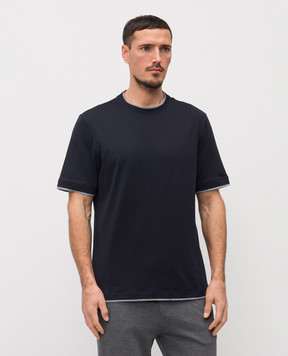 Brunello Cucinelli Blue straight-cut T-shirt M0B137427