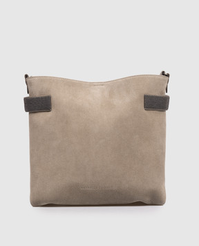 Brunello Cucinelli Grey suede Essence bag MBDLD2743