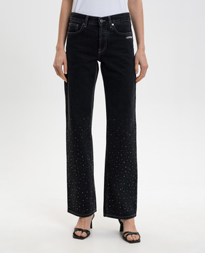 Off-White Black Susy jeans with Swarovski crystals 2YA069S26DEN004