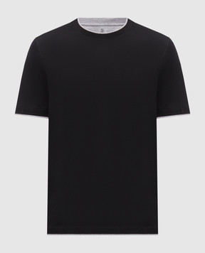 Brunello Cucinelli Black straight-cut T-shirt M0B137427