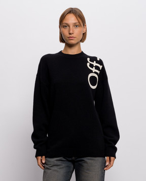 Off-White Black sweater with wool 2FE00534T