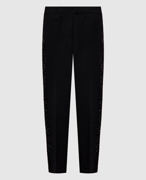 Dondup Black pants with crystals DP066GS0109D002W