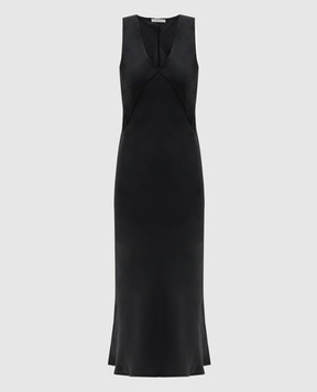 Asceno Black Provence silk dress D118F03C01
