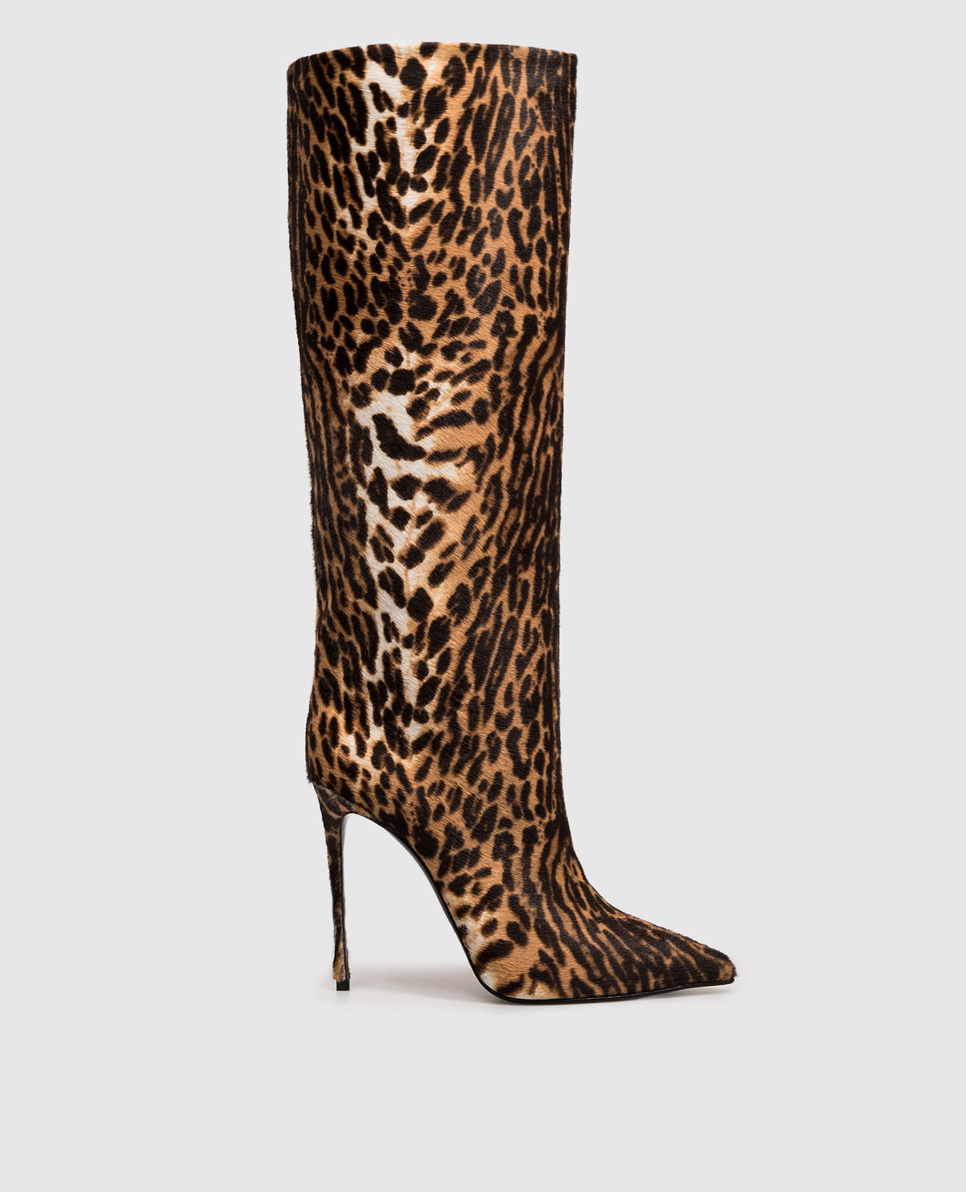 Brown Eva leather boots with print Le Silla