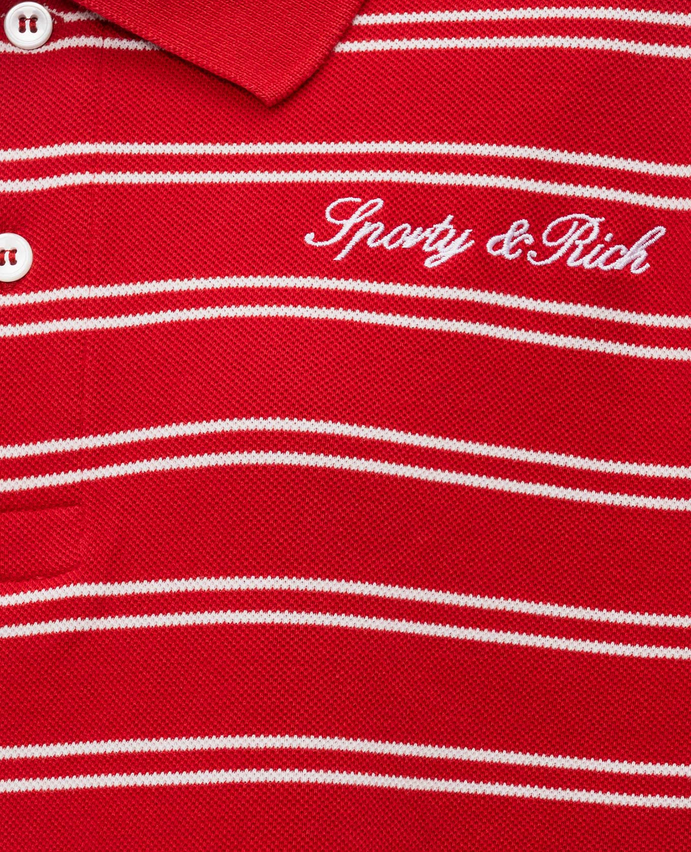 Red striped polo shirt Sporty & Rich 5