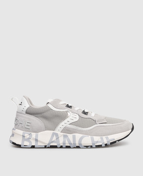 Voile Blanche Grey CLUB01 combination sneakers with textured logo 0012019021020B03
