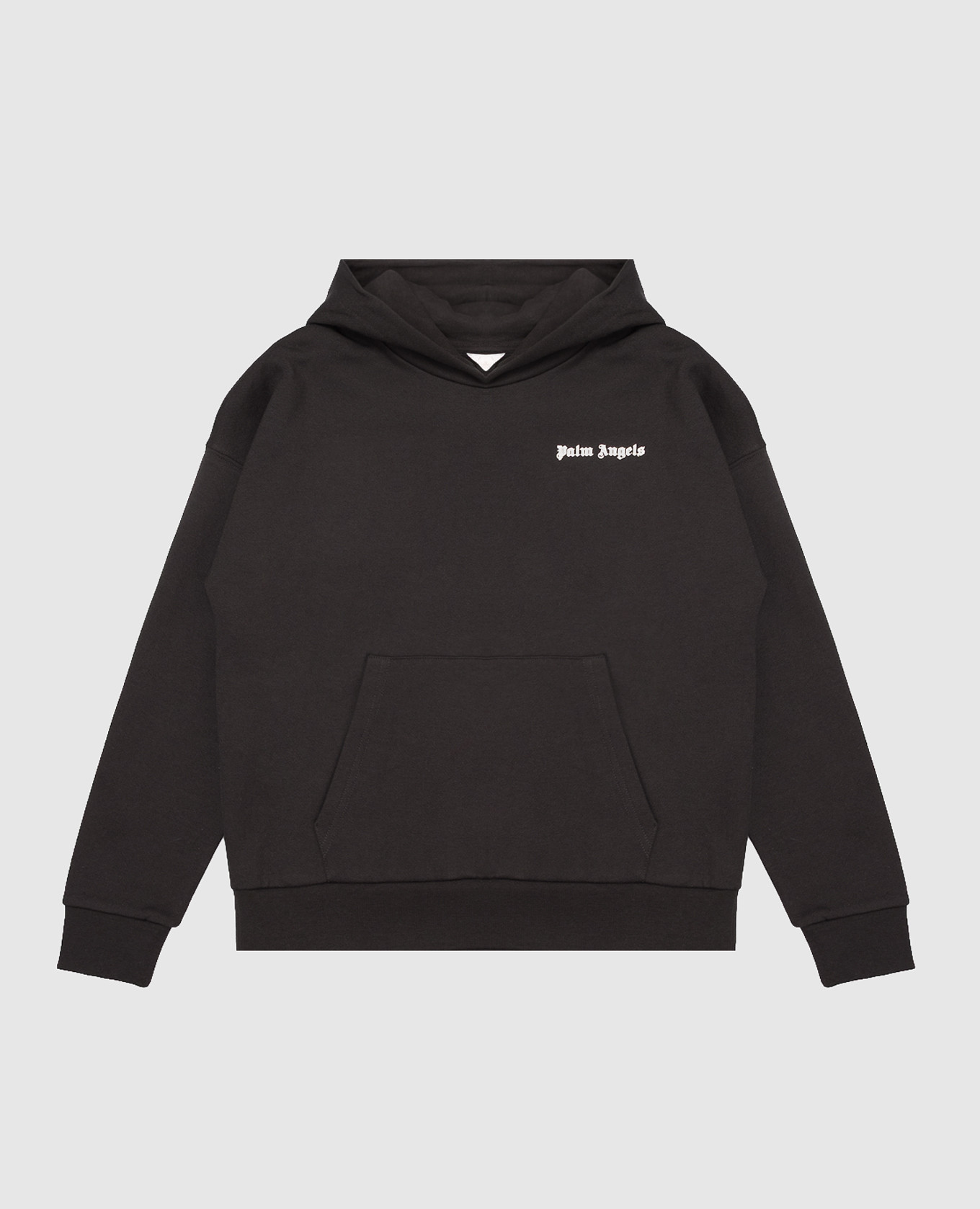 Children's insulated black hoodie with logo print