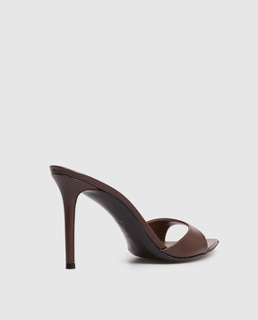 Giuseppe Zanotti Intrigo brown leather mules I400007
